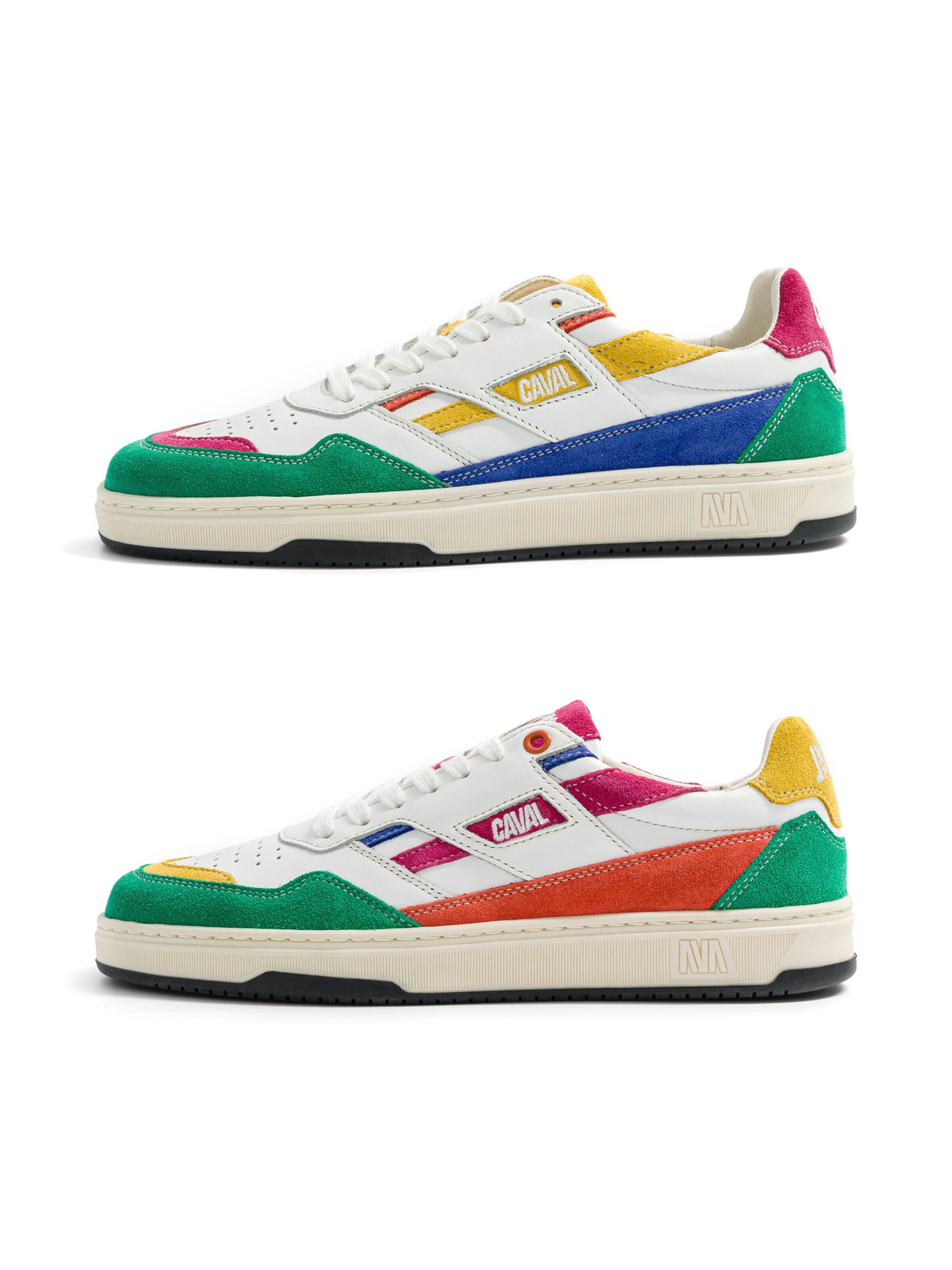 Scarpa stringata ' PLAYGROUND ' di Caval in bianco: frontale