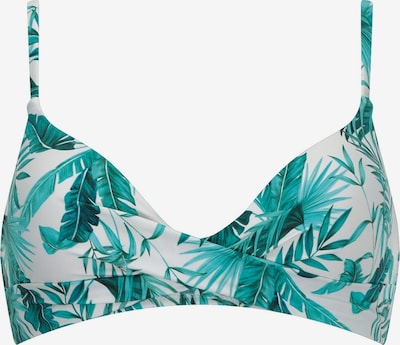 OLYMPIA Bikinitop in 75/B in cyanblau / petrol / weiß, Produktansicht