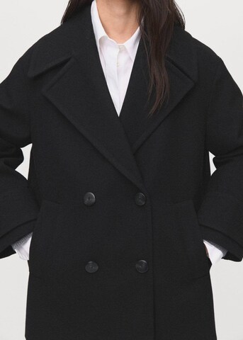 MANGO Between-Seasons Coat in Black