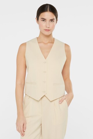 SENSES.THE LABEL Knitted Vest in Brown: front