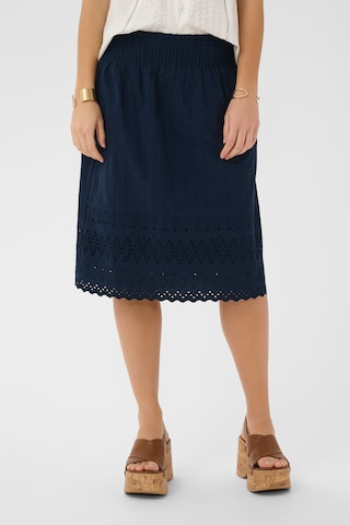 Cream Skirt 'Jana' in Blue: front