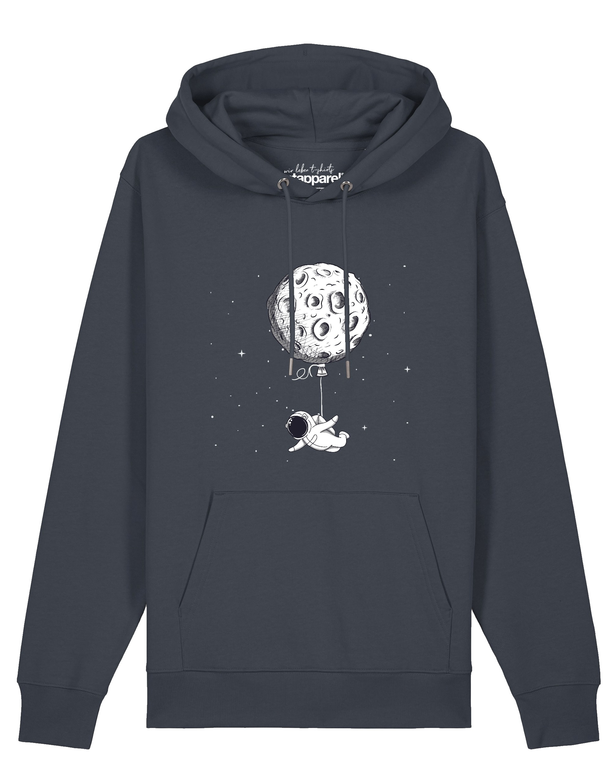 Watapparel Sweatshirt 'Funny Spaceman' in Grijs: voorkant