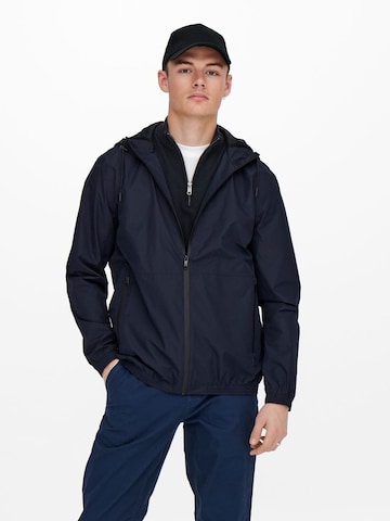 Only & Sons Performance Jacket in Blue: front