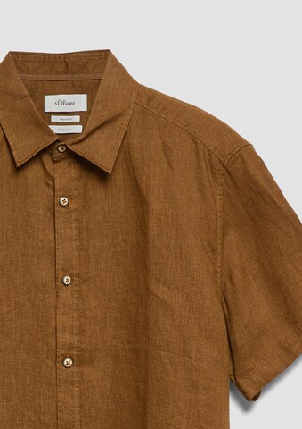 s.Oliver Regular Fit Hemd in Braun