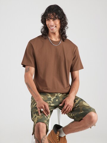 JACK & JONES Μπλουζάκι σε καφέ: μπροστά