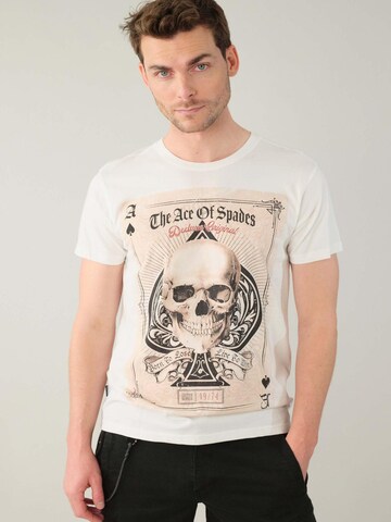 T-Shirt 'Ace' Deeluxe en blanc : devant