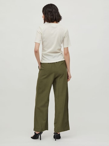 VILA Wide leg Broek in Groen