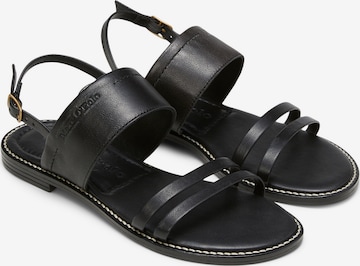 Marc O'Polo Sandalen met riem in Zwart