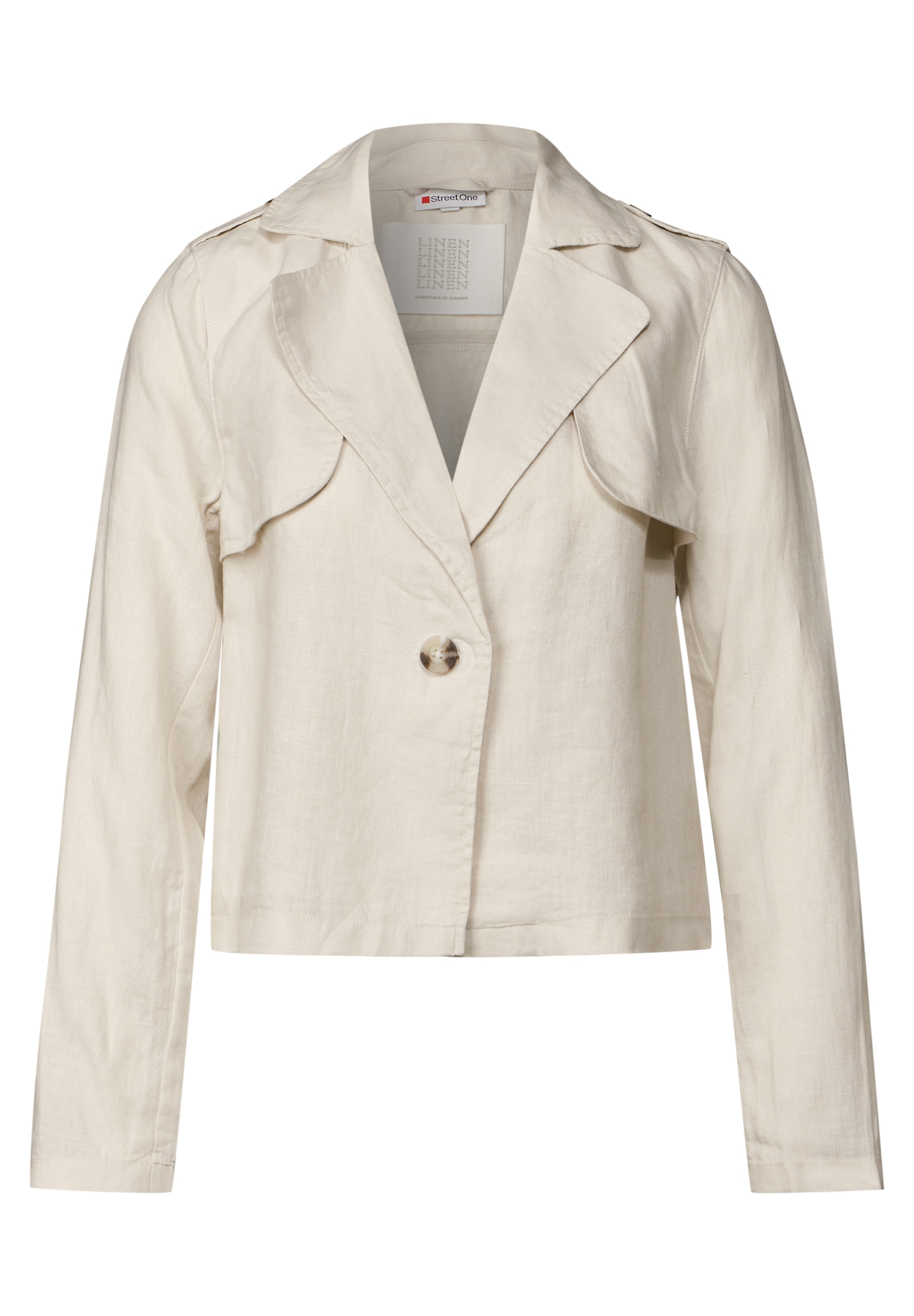 STREET ONE Between-Seasons Coat in Beige: front