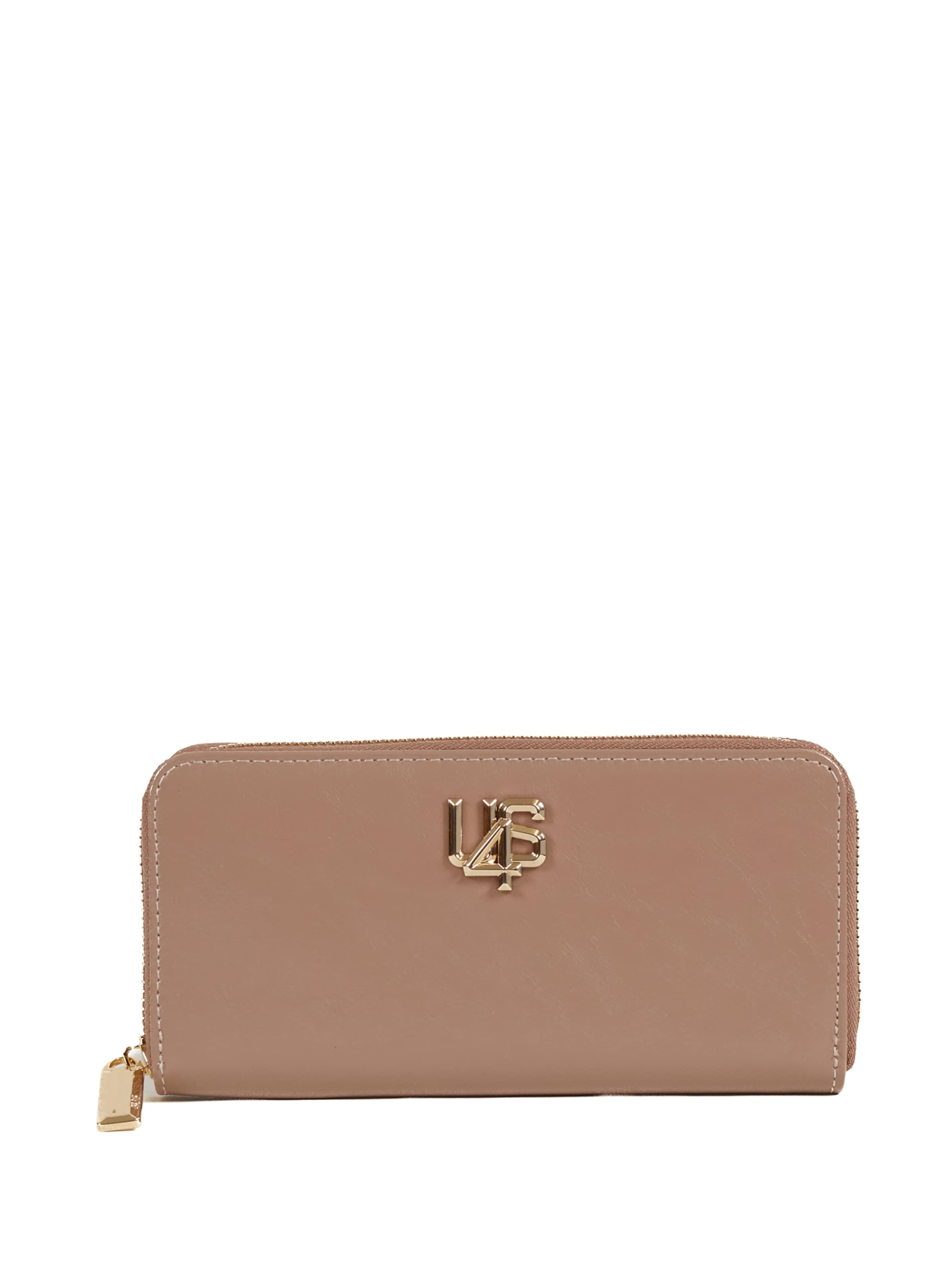 4US Wallet in Beige: front