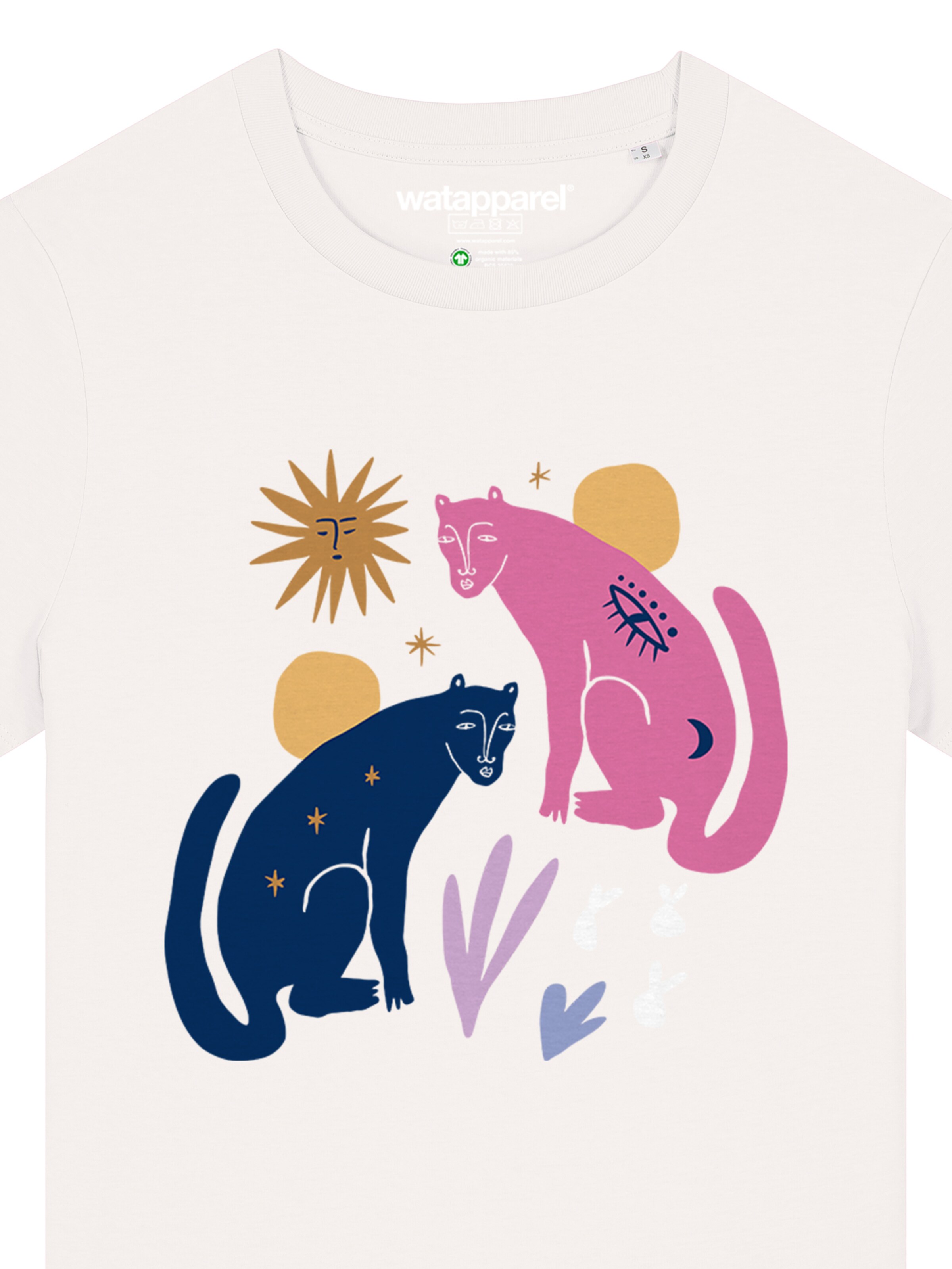 Watapparel Shirt 'Love And Flex' in White