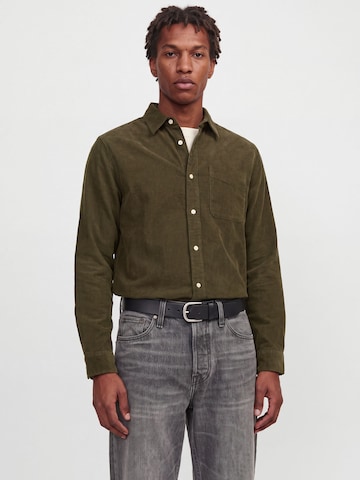 JACK & JONES Regular Fit Hemd in Grün: Vorderseite