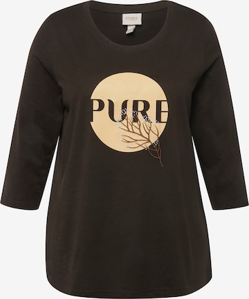 T-shirt Ulla Popken en noir : devant