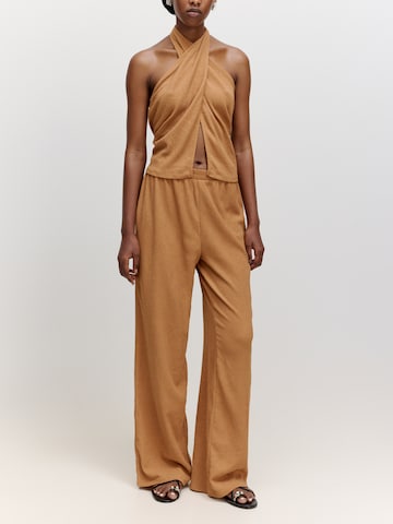 EDITED Lużny krój Spodnie 'Isobel' w kolorze brązowy