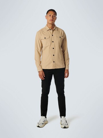 No Excess Comfort fit Button Up Shirt in Beige