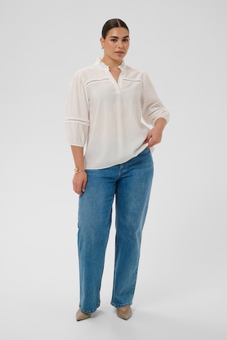 KAFFE CURVE Bluse 'KCronja' in Weiß