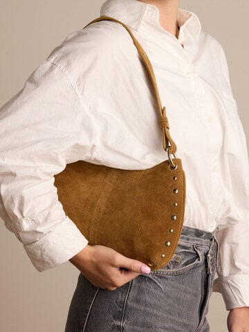 Sac bandoulière MANFIELD en marron : devant