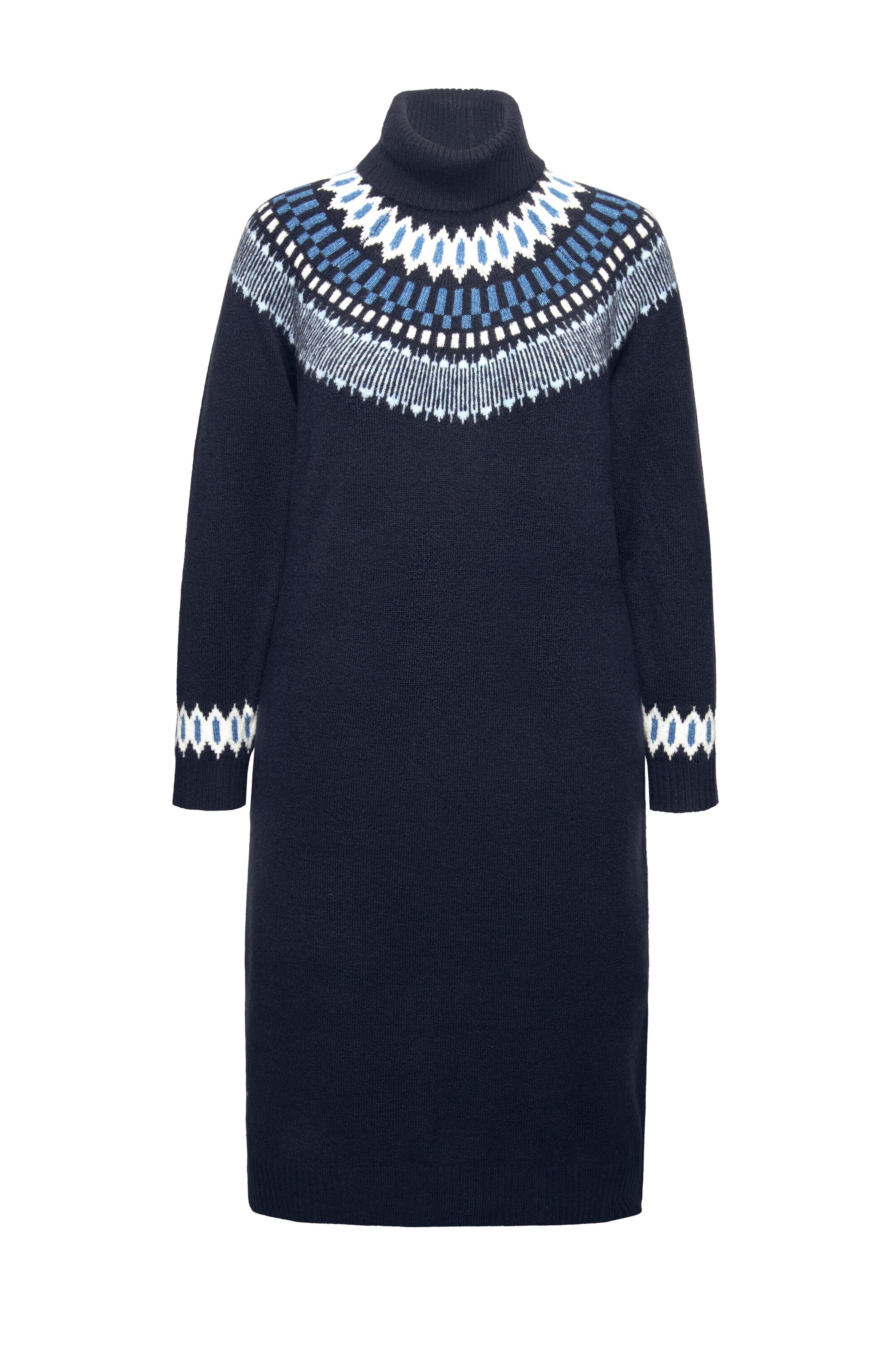 Ulla Popken Strickkleid in Blau: Vorderseite