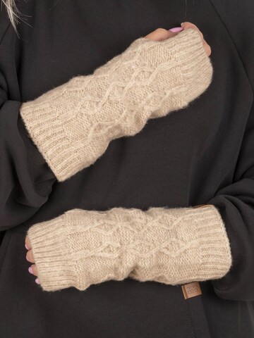 Vivisence Fingerless Gloves '7216' in Beige