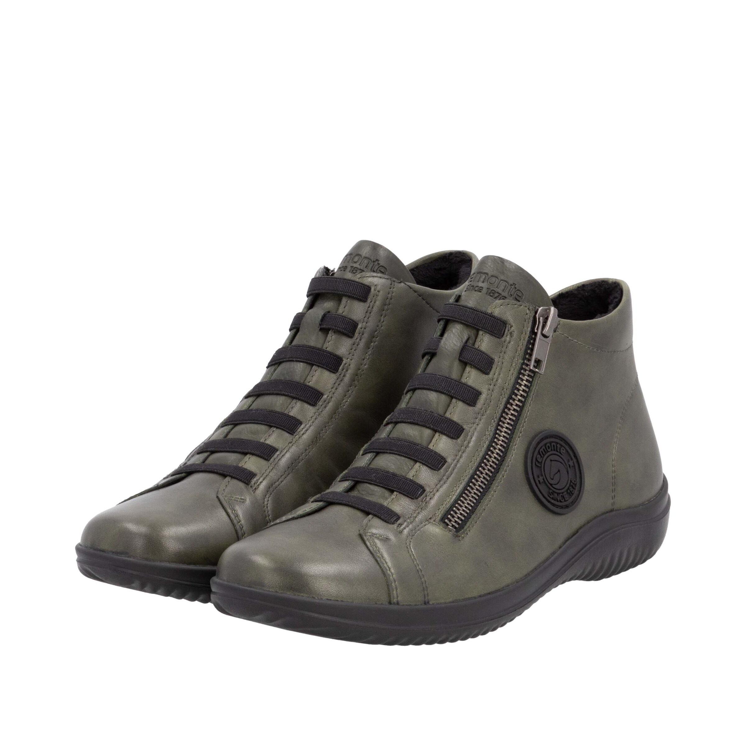 REMONTE Lace-Up Ankle Boots 'D1E70' in Green