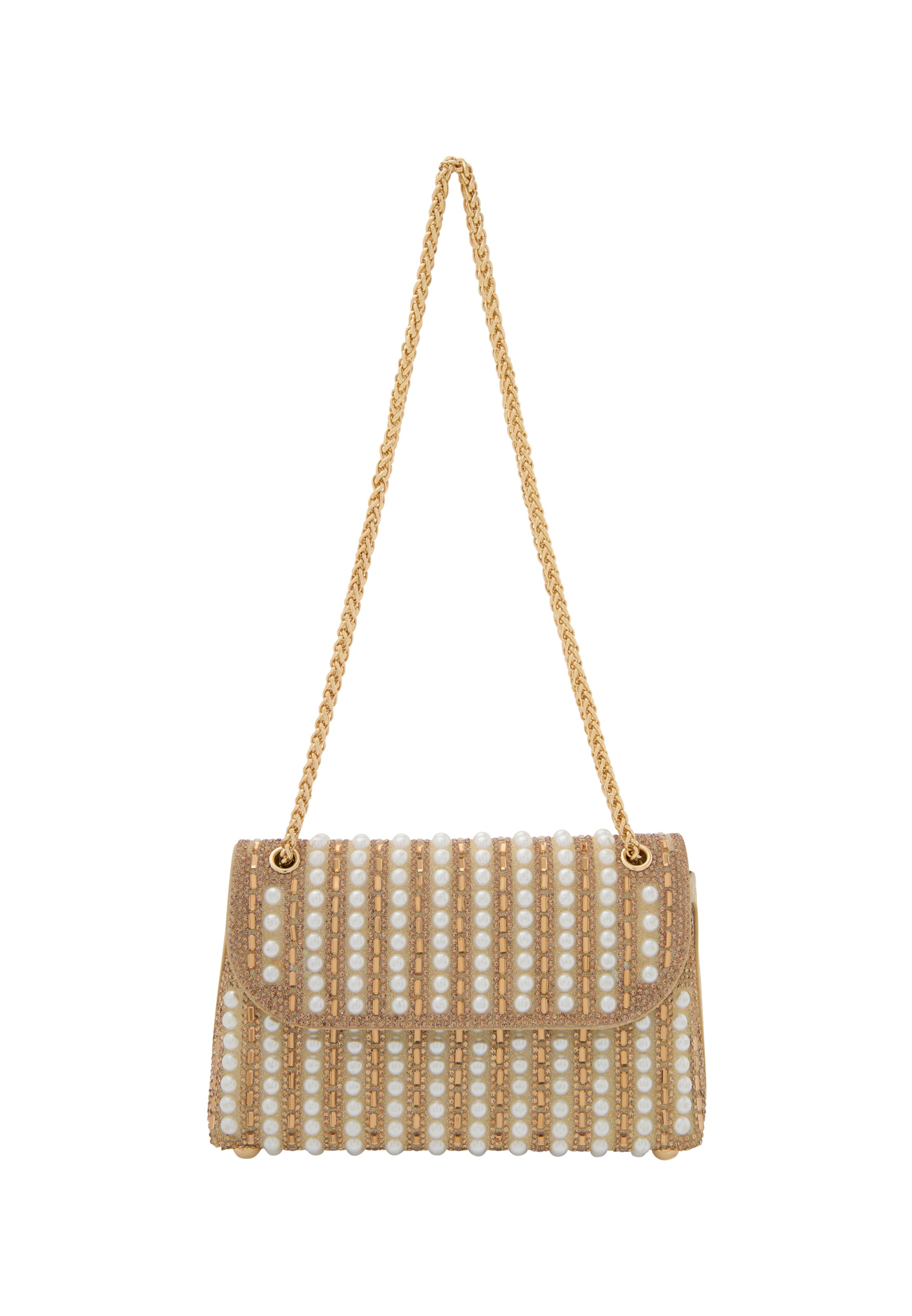 faina - Mala de ombro em ouro: frente