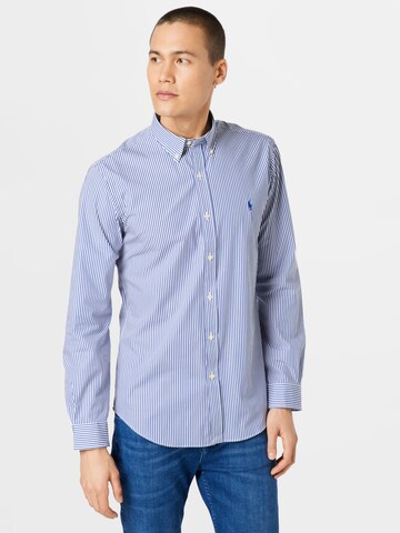 Polo Ralph Lauren Slim fit Overhemd in Blauw: voorkant