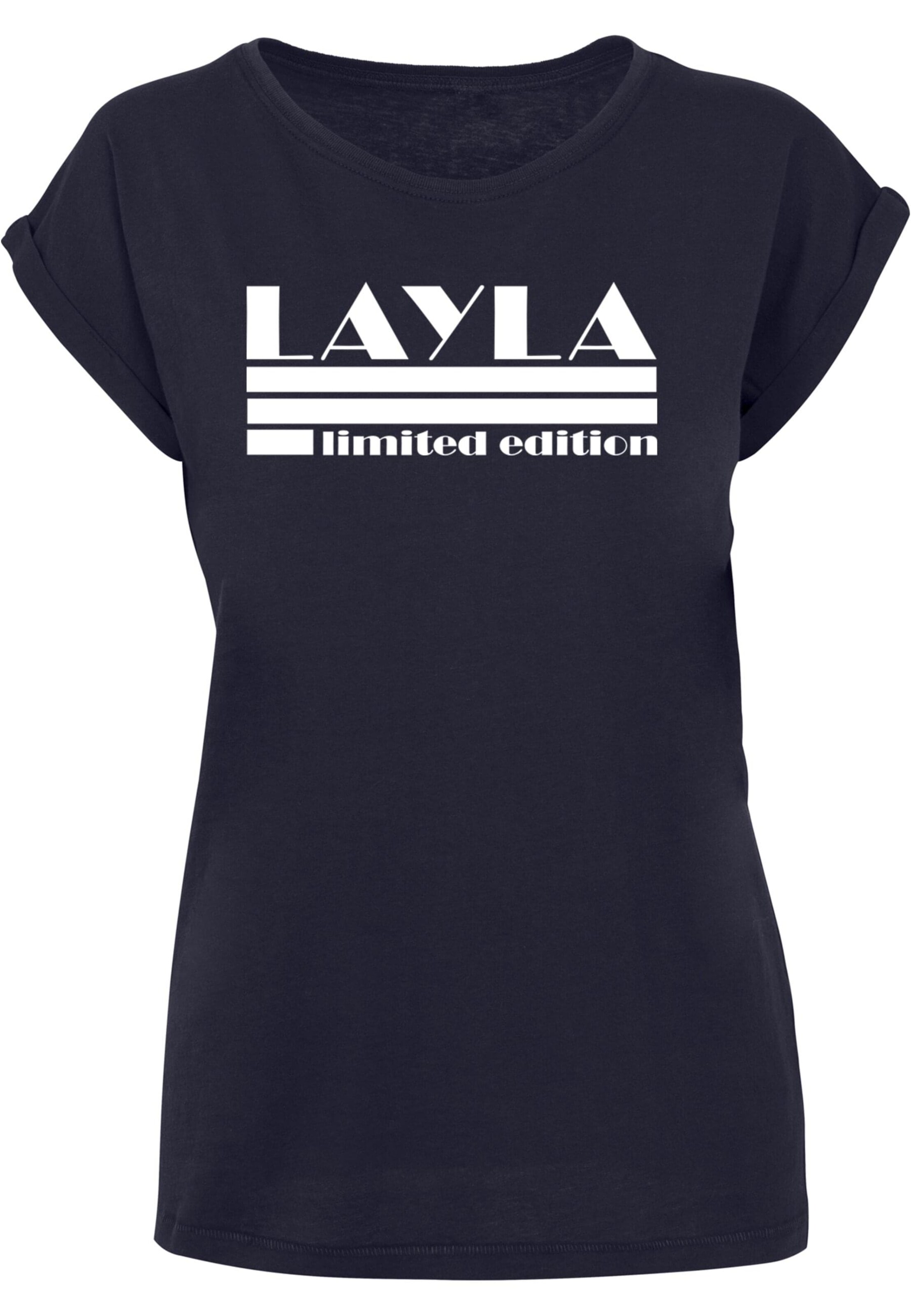 T-shirt 'Layla - Limited Edition X' Merchcode en bleu : devant
