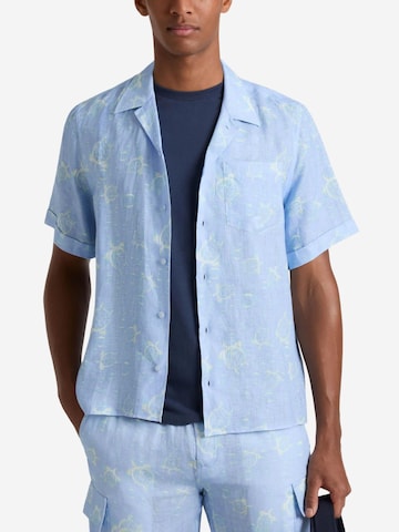 Vilebrequin Regular Fit Hemd‌‌‌‌‌‌‌‌‌ in Blau: Vorderseite