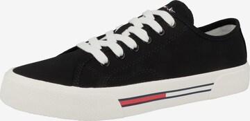 Tommy Jeans Sneakers in Black: front