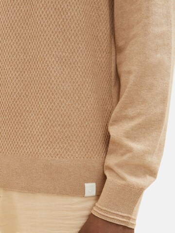 TOM TAILOR Pullover in Beige