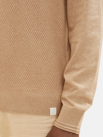 TOM TAILOR Pullover in Beige