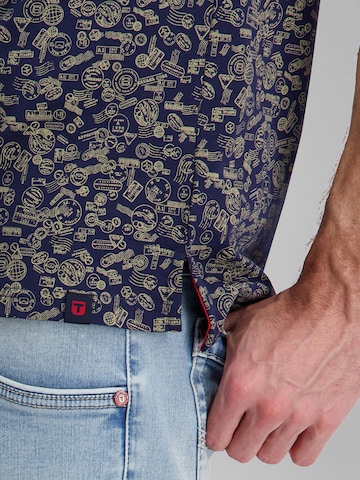 TIMEZONE Shirt 'Print' in Blue