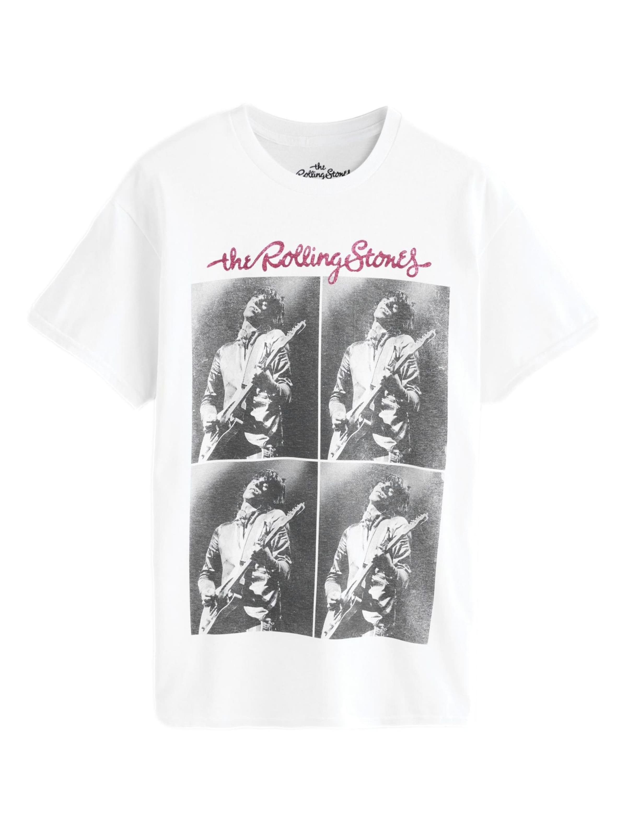 Next - Camisa 'Rolling Stones Band' em branco: frente