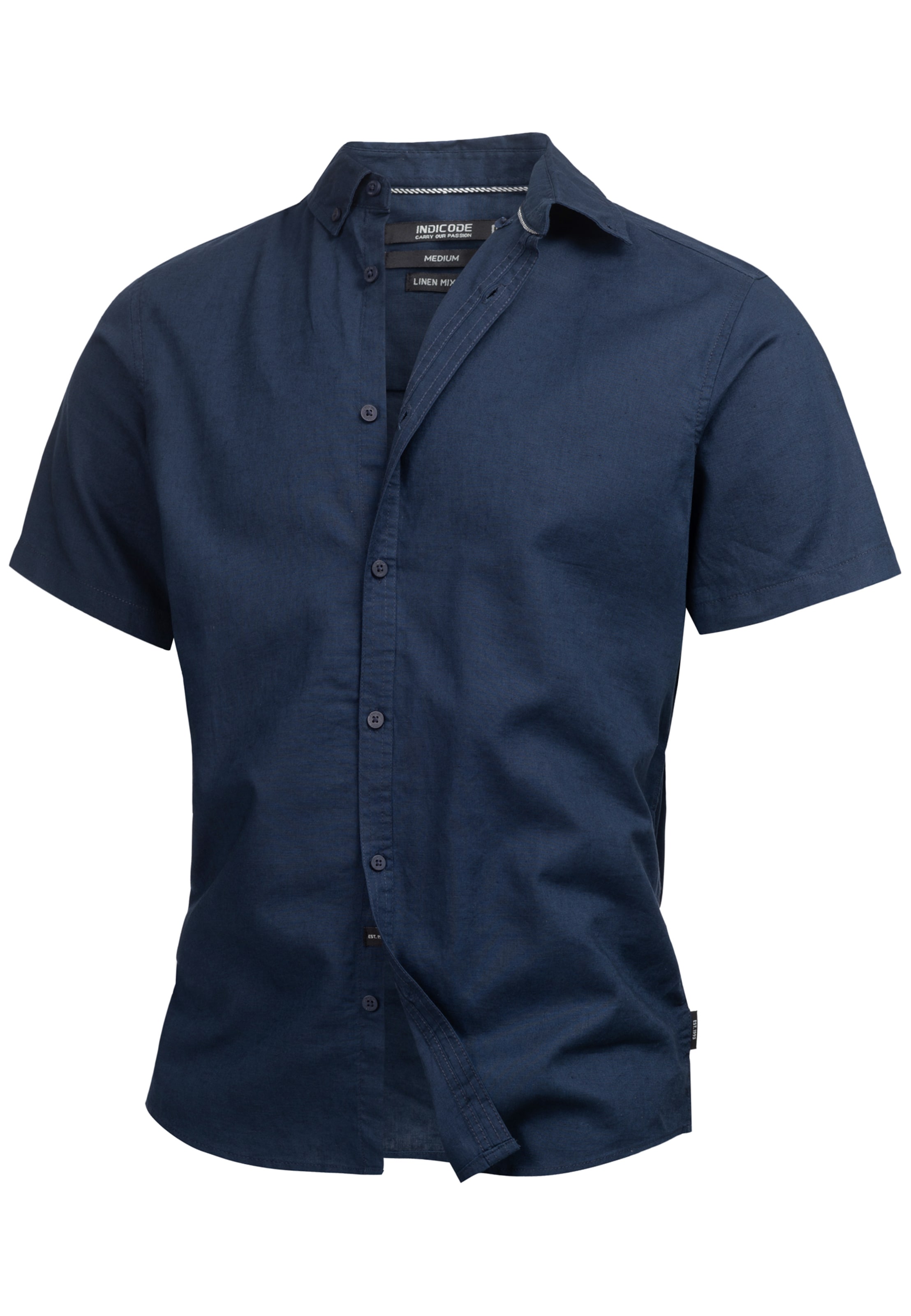 INDICODE JEANS Regular fit Button Up Shirt 'Bravida' in Blue: front