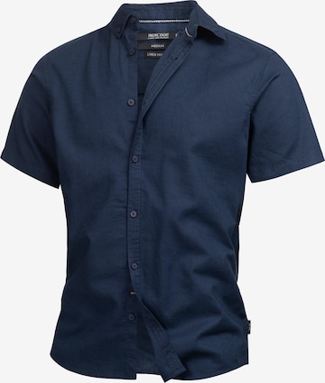 INDICODE JEANS Regular fit Button Up Shirt 'Bravida' in Blue: front