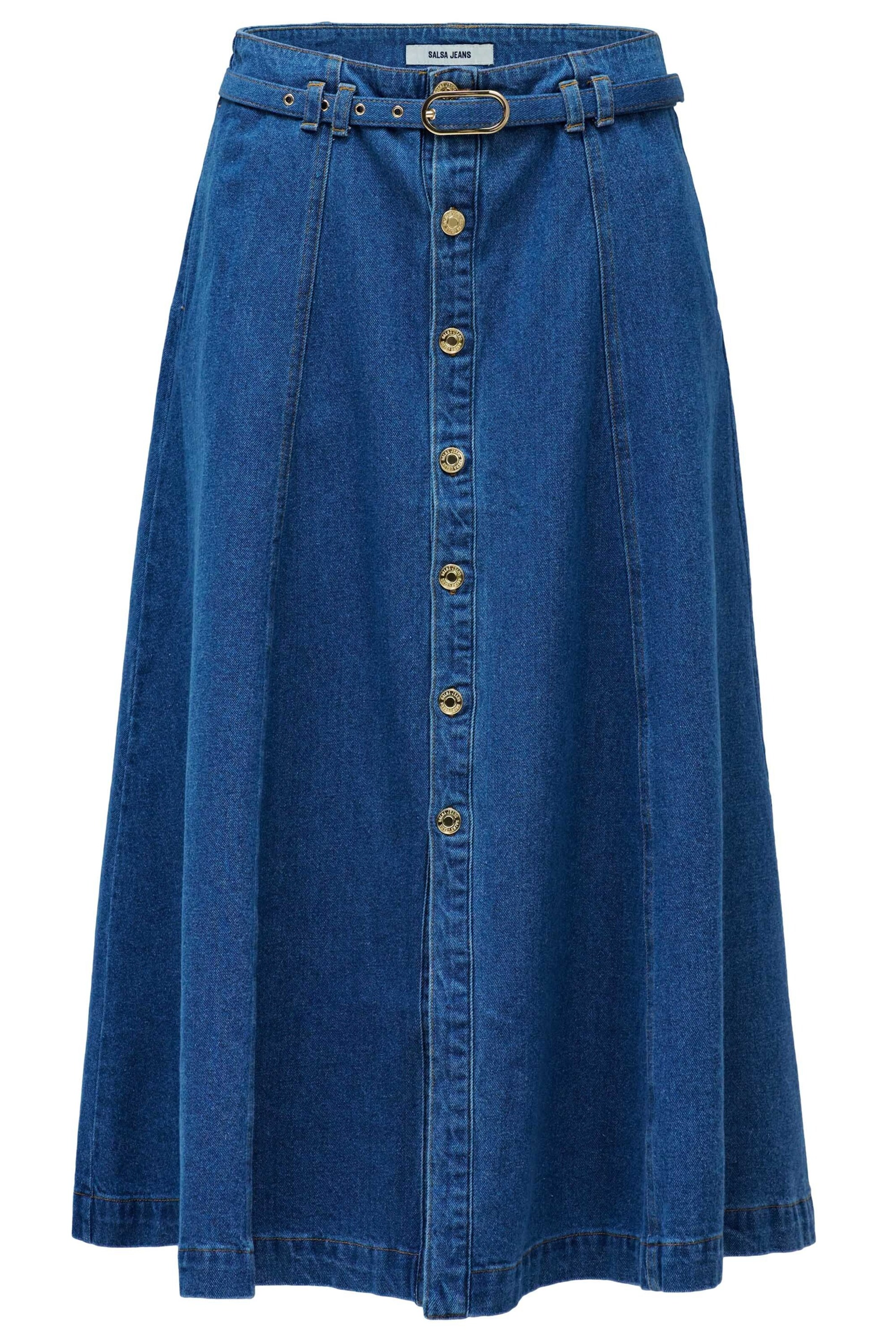 Salsa Jeans Rok in Blauw: voorkant
