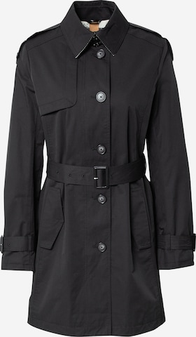 COMMA Between-Seasons Coat in Black: front