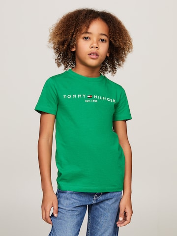 TOMMY HILFIGER T-shirt 'Essential' i grön: framsida