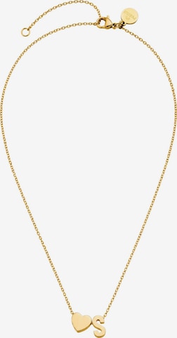 PURELEI - Cadena 'Letter Heart S' en oro: frente