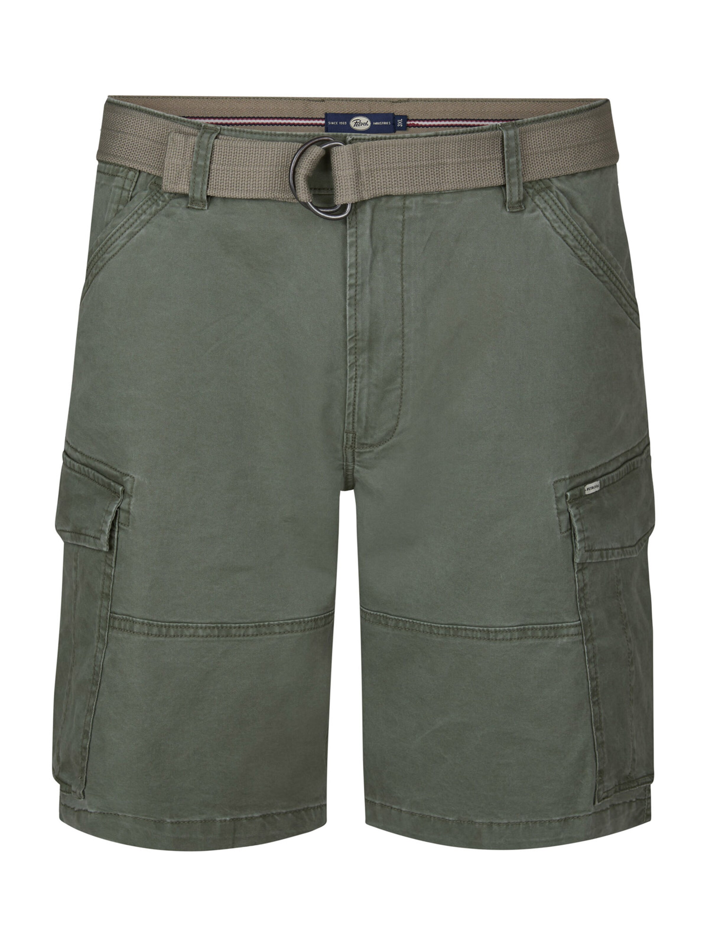 Petrol Industries - Regular Calças cargo em verde: frente
