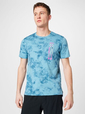 UNDER ARMOUR Toiminnallinen paita 'RUN ANYWHERE' värissä sininen: edessä
