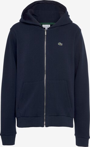 LACOSTE Zip-Up Hoodie in Blue: front