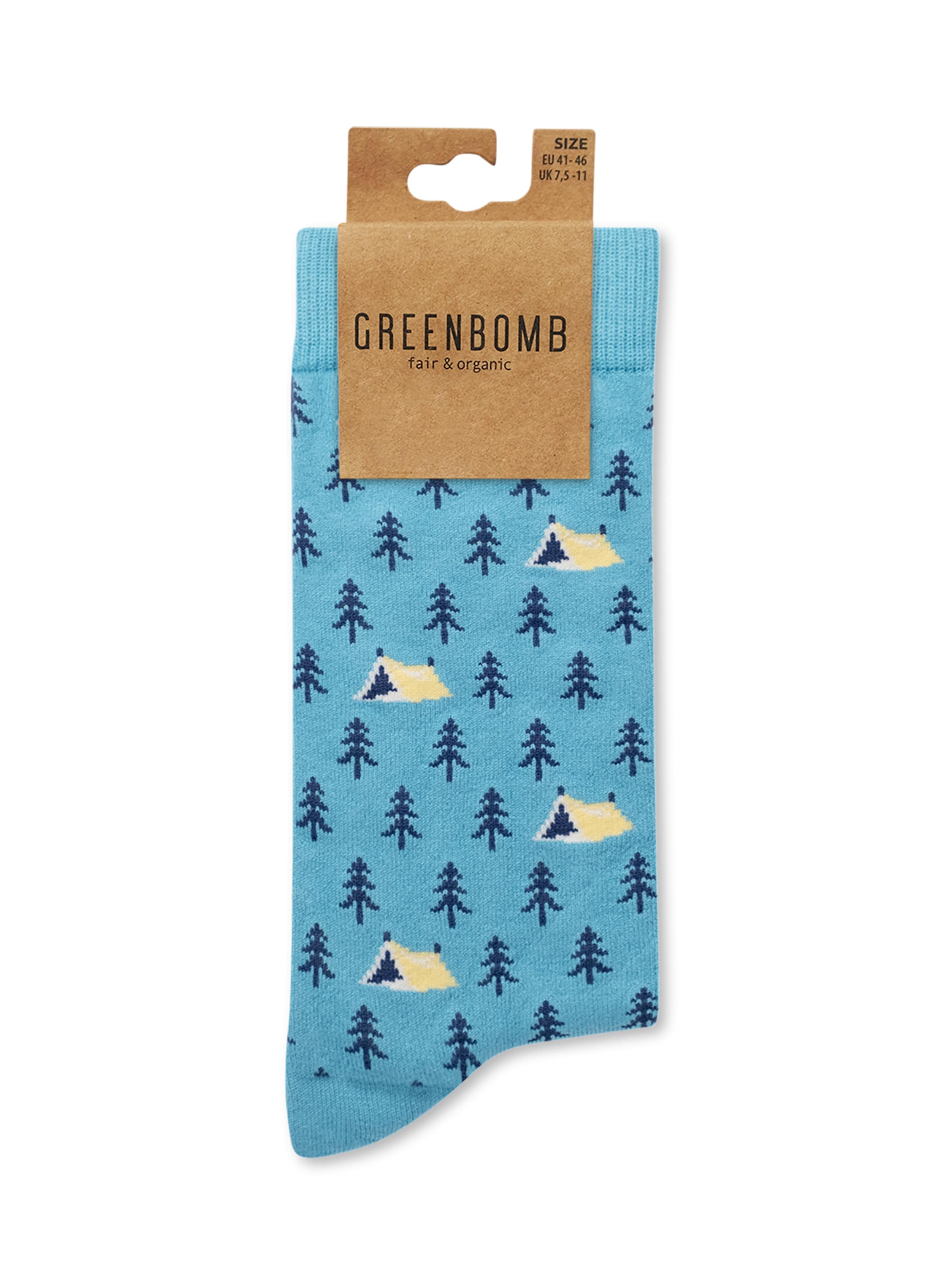 GREENBOMB Socken 'Wood Tent' in Blau
