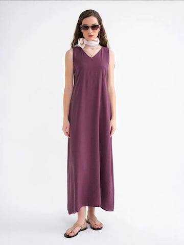 MixRay Kleid 'Maxi' in Braun: Vorderseite