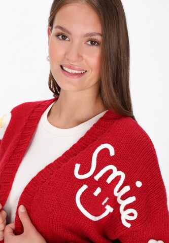 MYMO Knit cardigan in Red