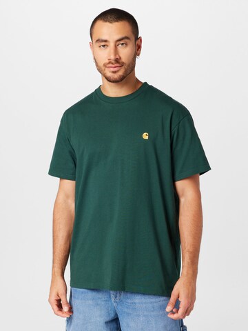 Tricou 'Chase' de la Carhartt WIP pe verde: față