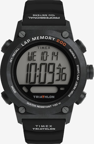TIMEX Digitaluhr 'Triathlon 200 Lap' in Schwarz: Vorderseite