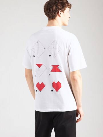 HUGO Póló 'Dalentin' - fehér: elől