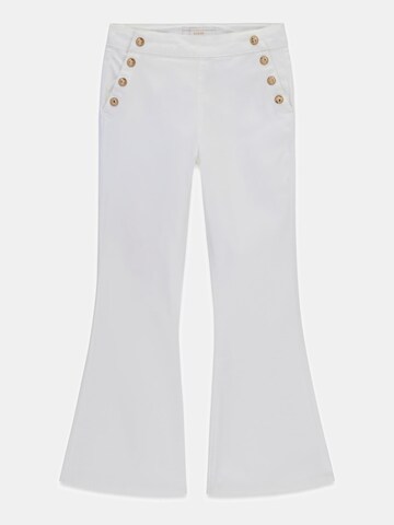 GUESS Flared Pants in White: front