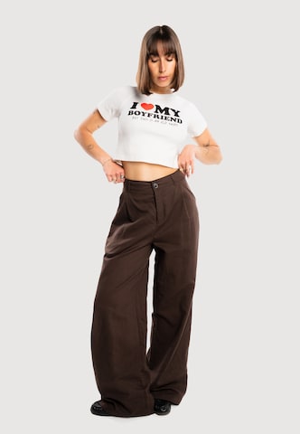 Another Cotton Lab - Camisa 'Love My Boyfriend' em branco